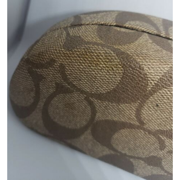 Coach Signature Monogram Brown Hard Clamshell Sunglasses Eyeglasses Case - Picture 5 of 8